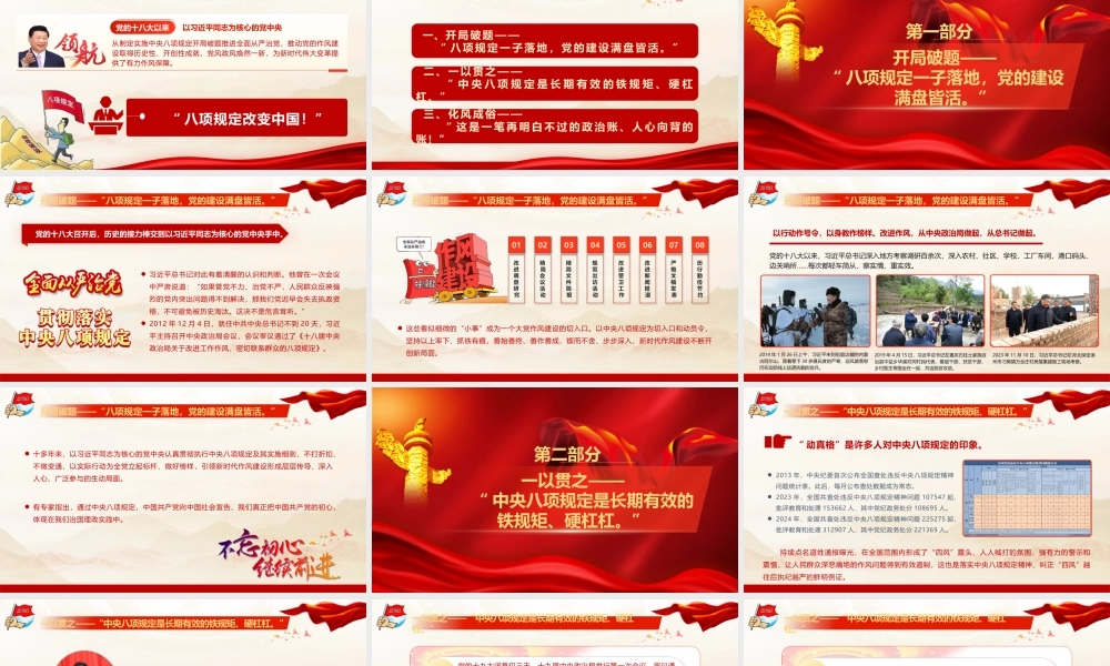 2025年学习教育辅导授课《十年磨一剑  八项规定改变中国》.pptx