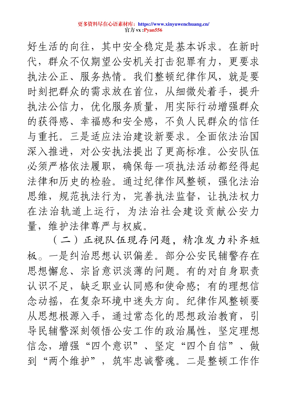 在2025年公安局纪律作风整顿推进会上的讲话.docx_第2页