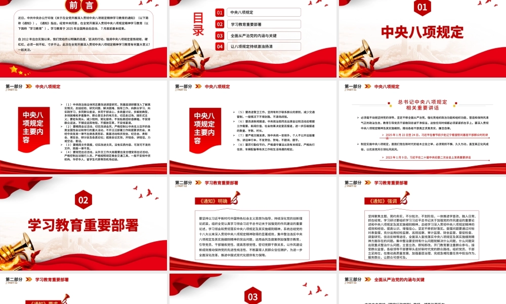 2025在中央八项规定精神学习教育党课.pptx