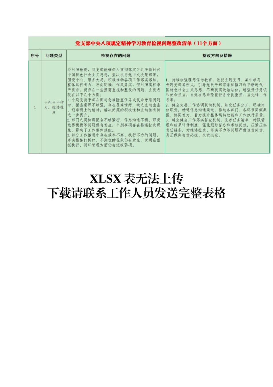 通用（班子）党支部88检视问题整改清单（11个方面）.docx_第1页