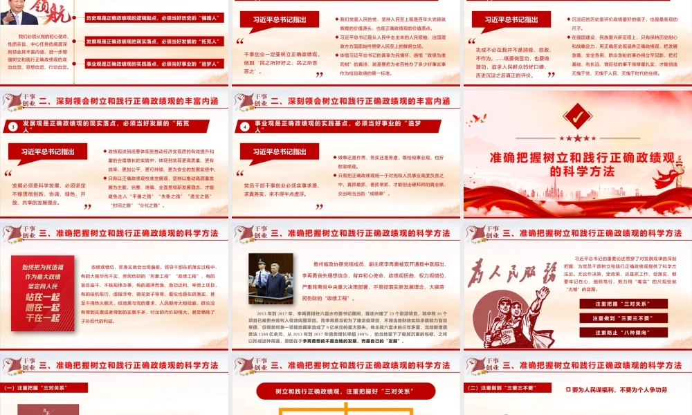 精品课件《树立和践行正确政绩观，努力创造经得起历史和人民检验的实绩》.pptx